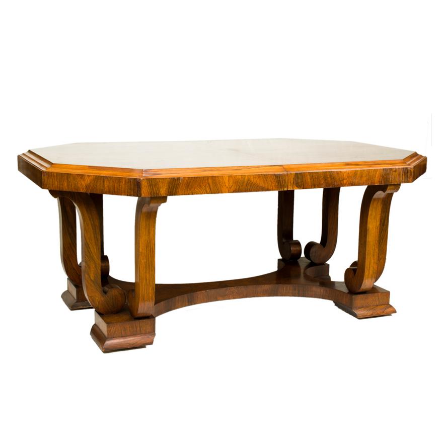 AF1-008: Vintage C 1930's French Art Deco Rosewood Dining Table