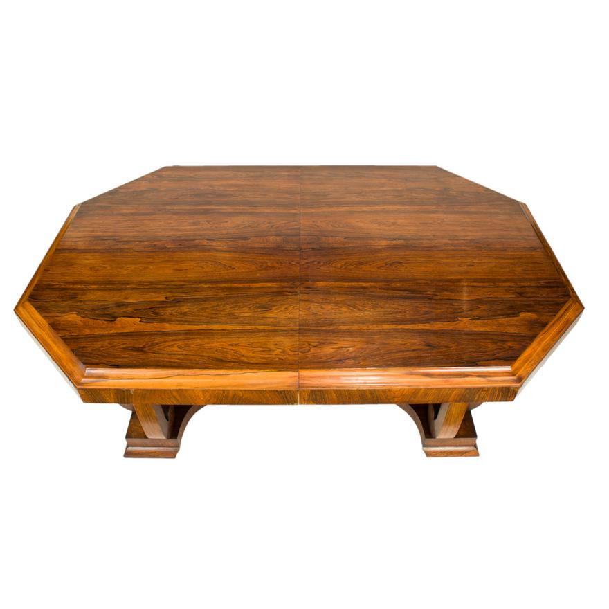 AF1-008: Vintage C 1930's French Art Deco Rosewood Dining Table