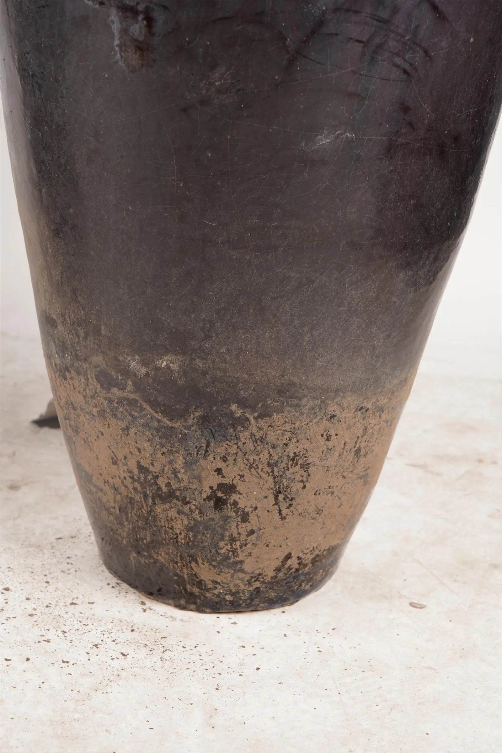 AA4-003: Pair of Antique Large Asian Terra Cotta Water Vessels