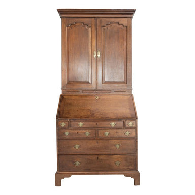 ANTIQUE AMERICAN ELM SECRETARY BOOKCASE | Work of Man