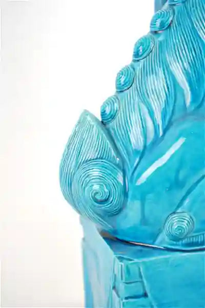DA5-005: EARLY 20TH CENTURY CHINESE CERAMIC FOO LION W/ TURQUOISE GLAZE