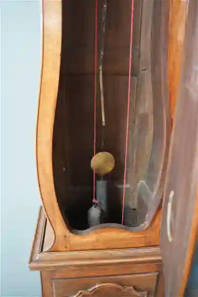 TK1-045: 18TH CENTURY FRENCH PROVINCIAL FRUITWOOD TALL CAS CLOCK