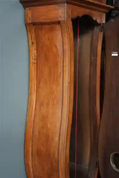 TK1-045: 18TH CENTURY FRENCH PROVINCIAL FRUITWOOD TALL CAS CLOCK