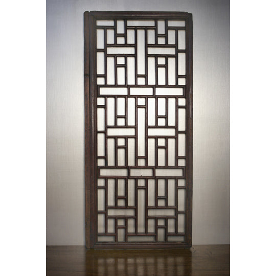Antique Chinese Carved Wood Lattice Shutters | Work of Man