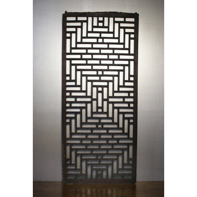 Antique Chinese Carved Wood Lattice Shutters | Work of Man