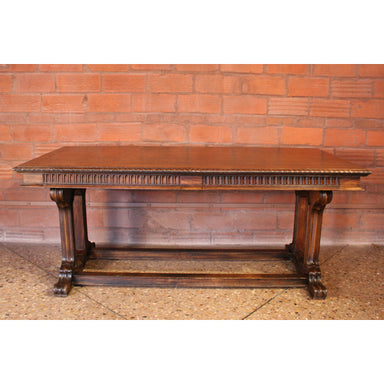 Antique Oak Jacobean Library Table