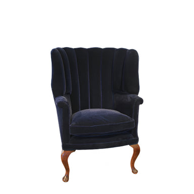 Antique American Barrel Back Wing Chair | Work of Man