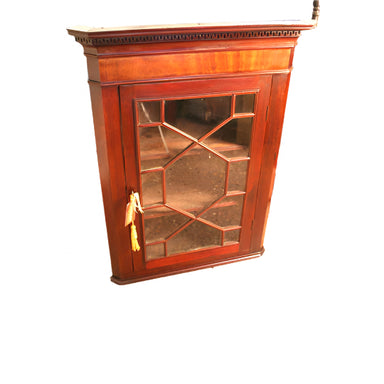 Antique English Georgian Hanging Corner Cabinet | Work of Man
