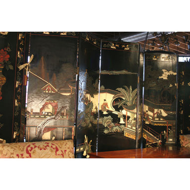 Antique Chinese Eight Panel Coromandel Screen | Work of Man