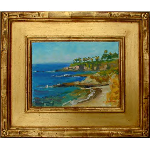 American School - California Coast - Oil on Board Painting | Work of Man
