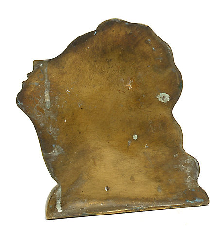 AW11-012: EARLY TO MID 20TH CENTURY GILT BRONZE PLAQUE OF A FEMALE BUST IN PROFILE