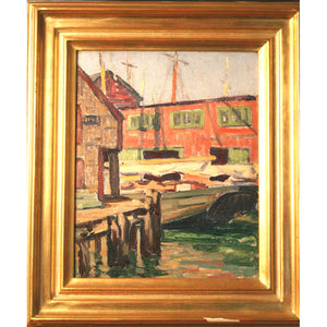 AW347 - George Macrum - Harbor - Oil on Canvas