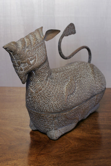 Antique Syrian Tinned Copper Animal Box | Work of Man