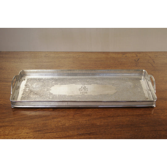 Antique Silver Gallery Tray | Work of Man