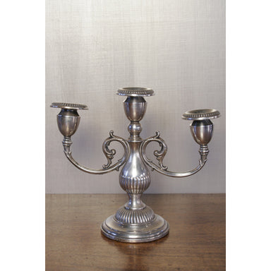 Antique Sterling Silver 3 Light Candlestick | Work of Man
