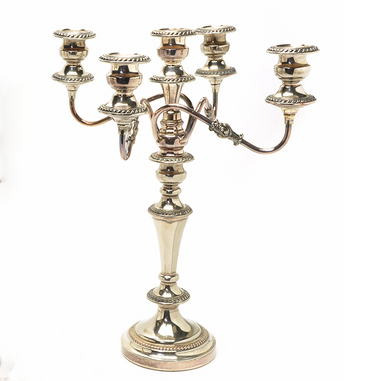 PAIR Silver Plate CANDLEABRA | Work of Man