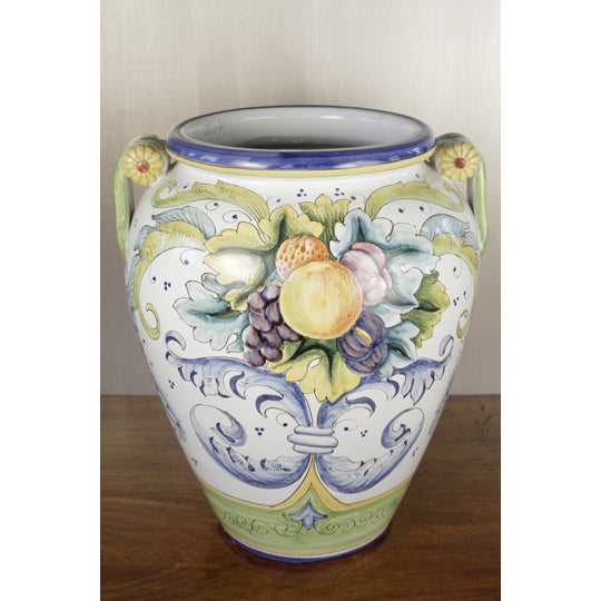 Antique Italian Majolica Glazed Urn | Work of Man