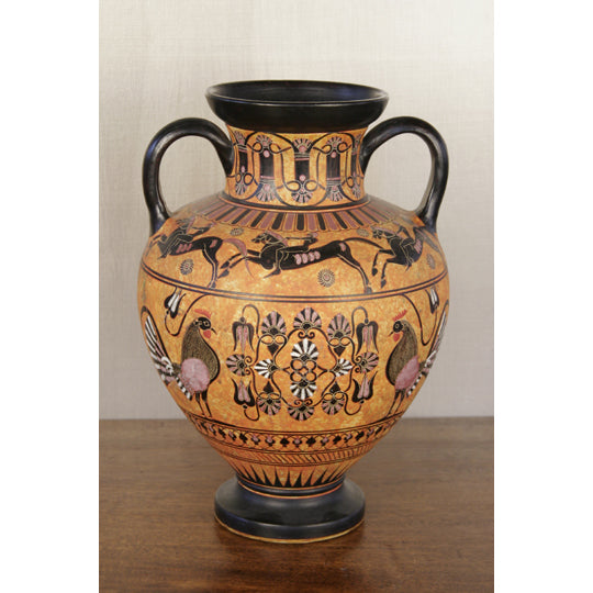 Antique 20th Century Greek Hand Painted Amphorae | Work of Man