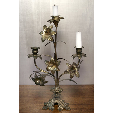 19th Century French Gilt Brass Candelabra | Work of Man