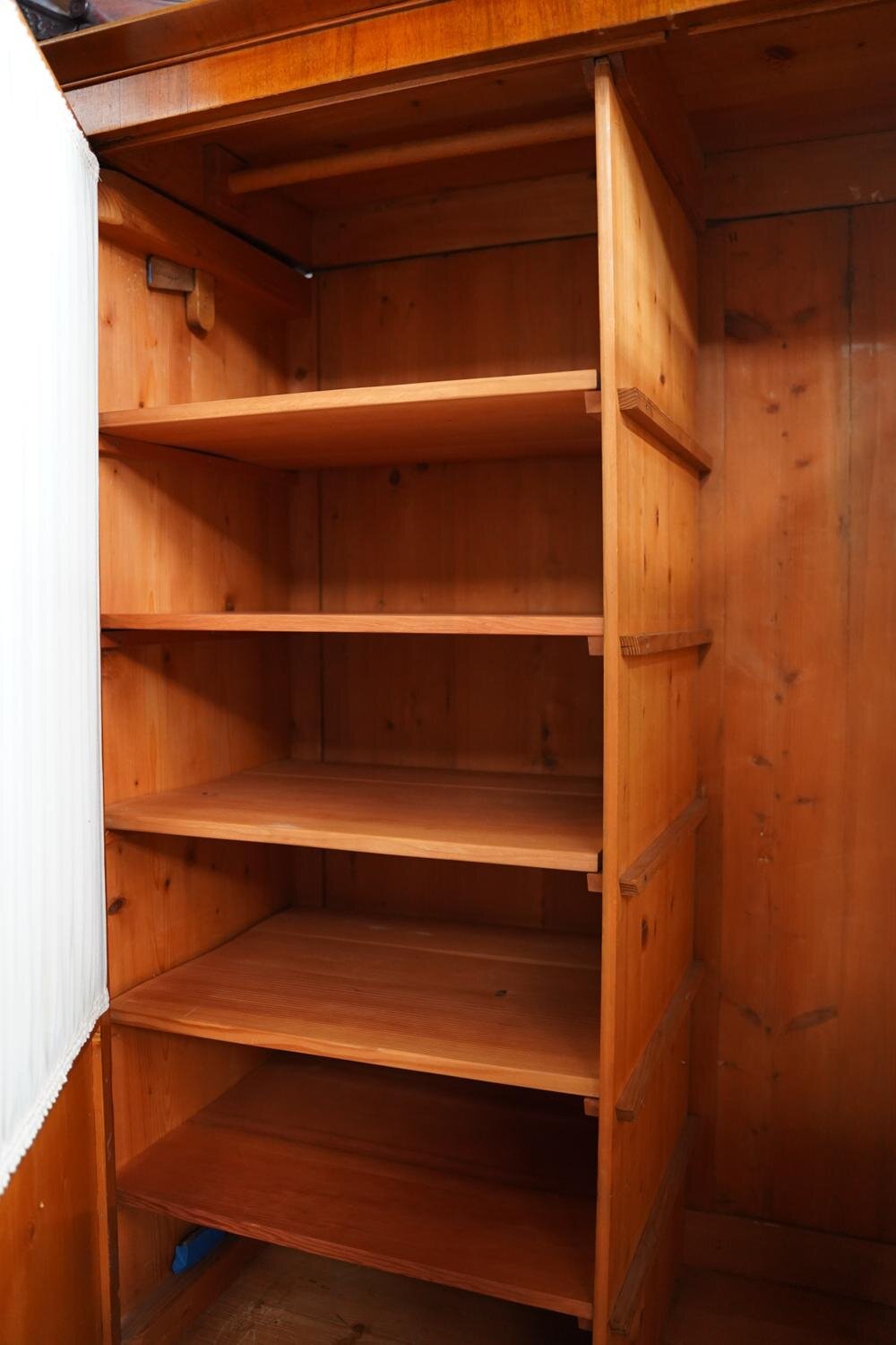 AF3-101: Antique Period German Biedermeier Fruitwood & Walnut Glazed Door Cabinet Circa 1820