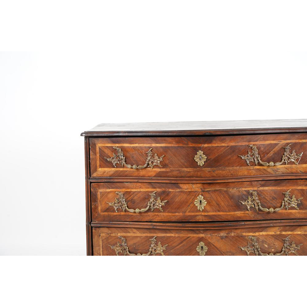 AF4-199: ANTIQUE 18TH CENTURY FRENCH LOUIS XV INLAID MARQUETRY CHEST OF DRAWERS