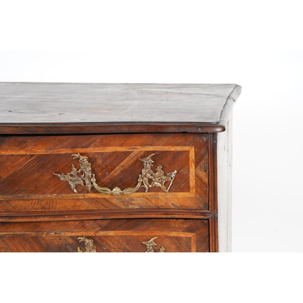 AF4-199: ANTIQUE 18TH CENTURY FRENCH LOUIS XV INLAID MARQUETRY CHEST OF DRAWERS