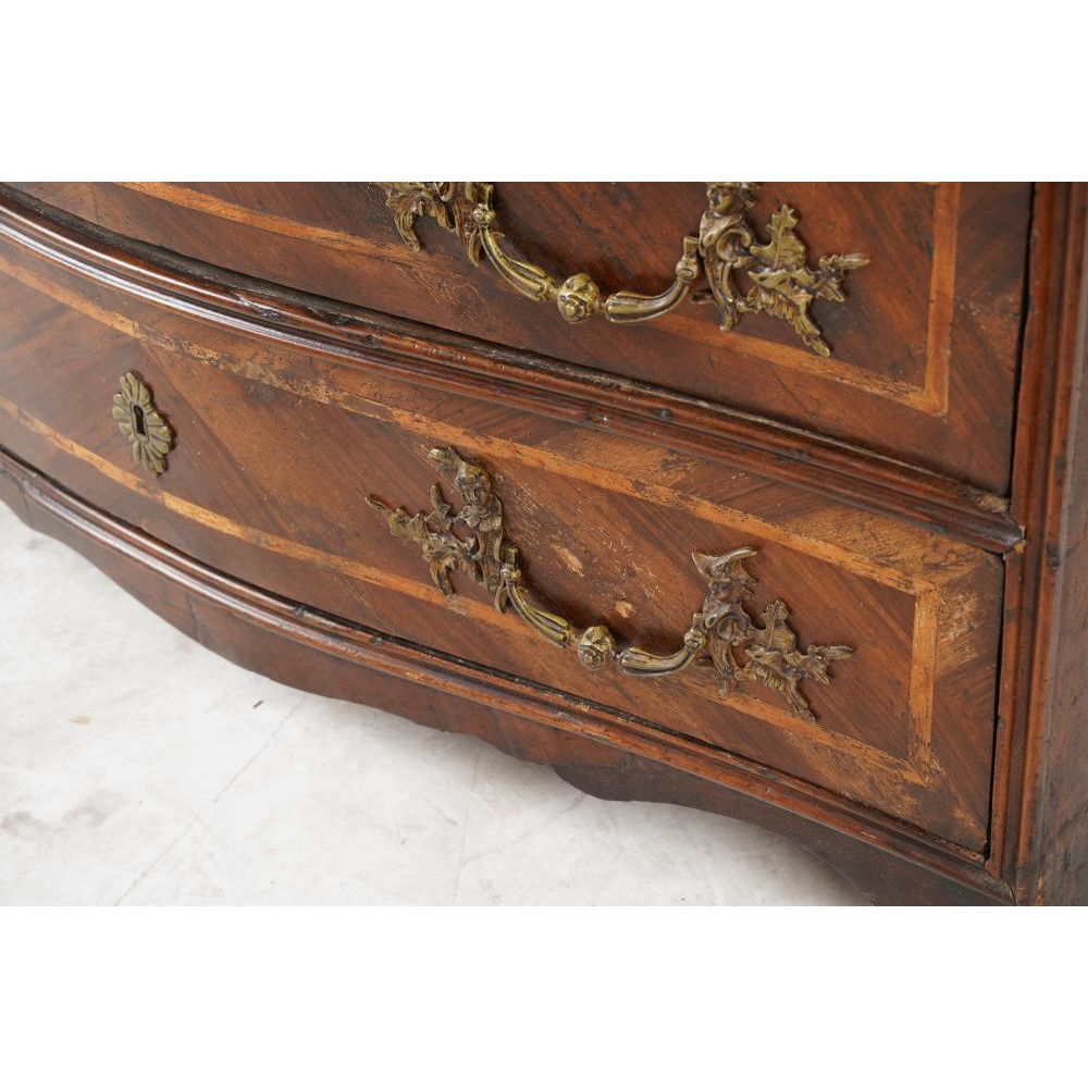 AF4-199: ANTIQUE 18TH CENTURY FRENCH LOUIS XV INLAID MARQUETRY CHEST OF DRAWERS