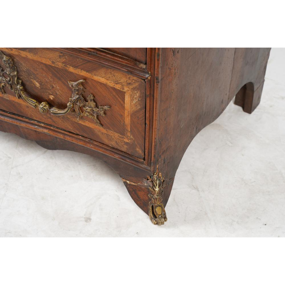 AF4-199: ANTIQUE 18TH CENTURY FRENCH LOUIS XV INLAID MARQUETRY CHEST OF DRAWERS