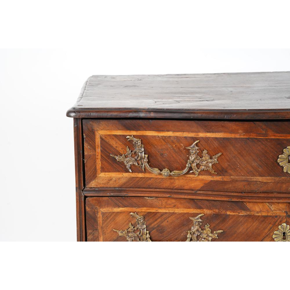 AF4-199: ANTIQUE 18TH CENTURY FRENCH LOUIS XV INLAID MARQUETRY CHEST OF DRAWERS