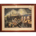 WPA Regionalist Modernist Boat House Pier Watercolor | Work of Man