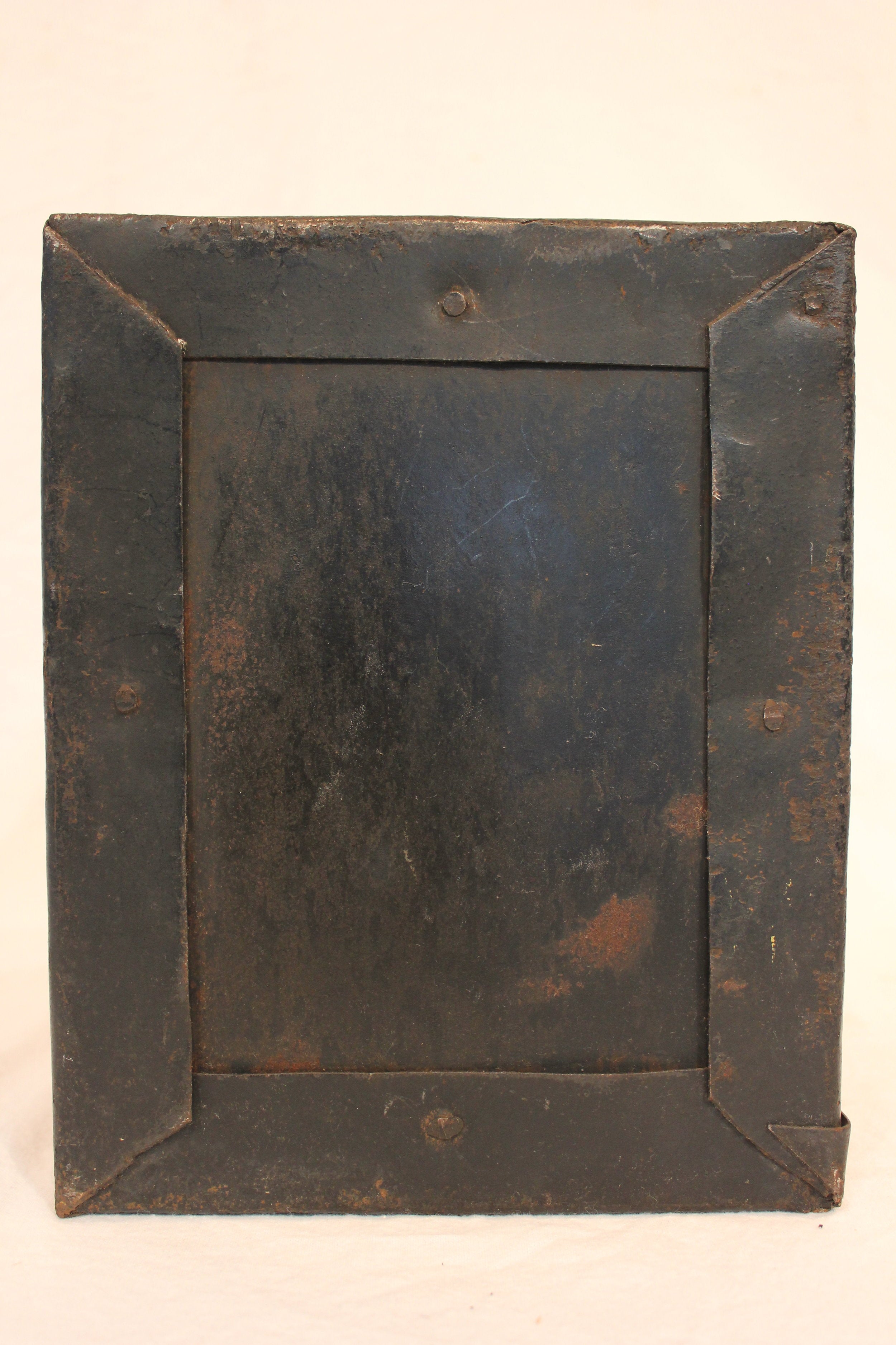 DA6-124 - 19th Century Black Decorative Painted Safe