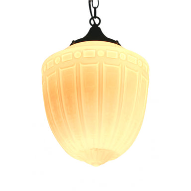 Antique Early 20th Century Fostoria Pendant Globe Chandelier | Work of Man