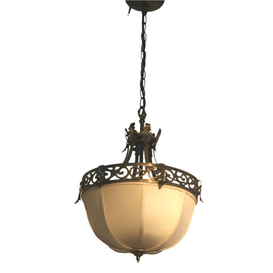 Antique Early 20th Century Hand Forged Iron Chandelier | Work of Man