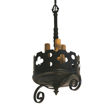 Antique Iron 3 Light Ceiling Pendant Chandelier | Work of Man