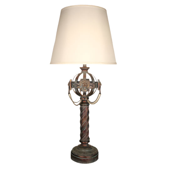 Vintage Late 20th Century Iron Lamp | Work of Man