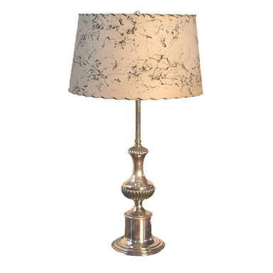 Antique Early 20th Century Silverplate Lamp | Work of Man