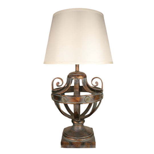 &nbsp;Late 20th Century Wrought Iron Lamp | Work of Man