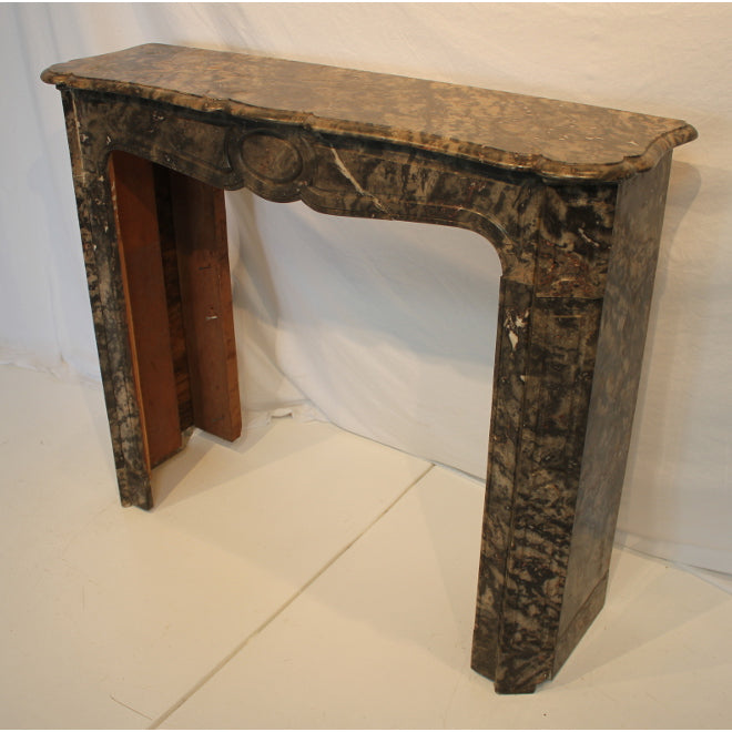 AA6-128: Antique French Louis XV Marble Mantel Late 18th Century