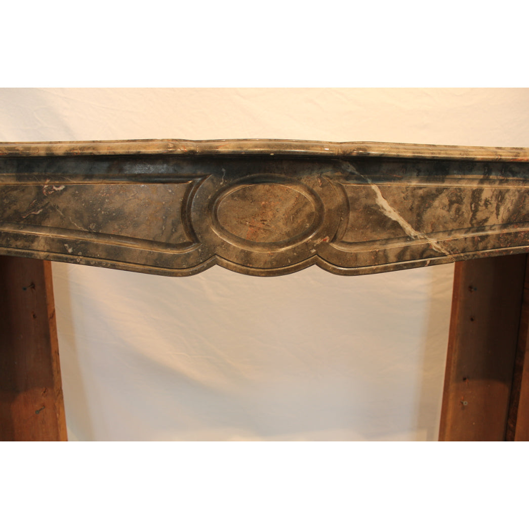 AA6-128: Antique French Louis XV Marble Mantel Late 18th Century