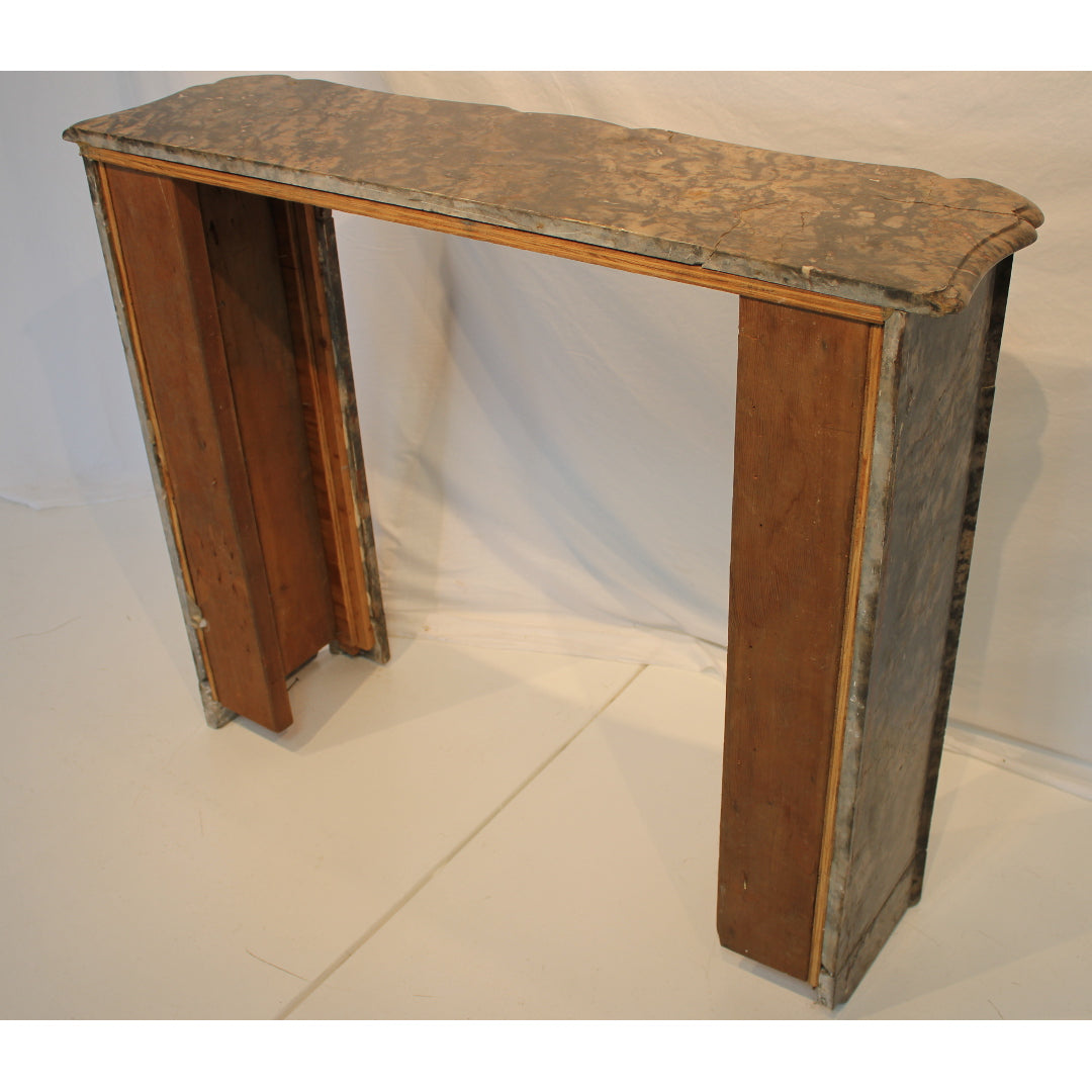 AA6-128: Antique French Louis XV Marble Mantel Late 18th Century