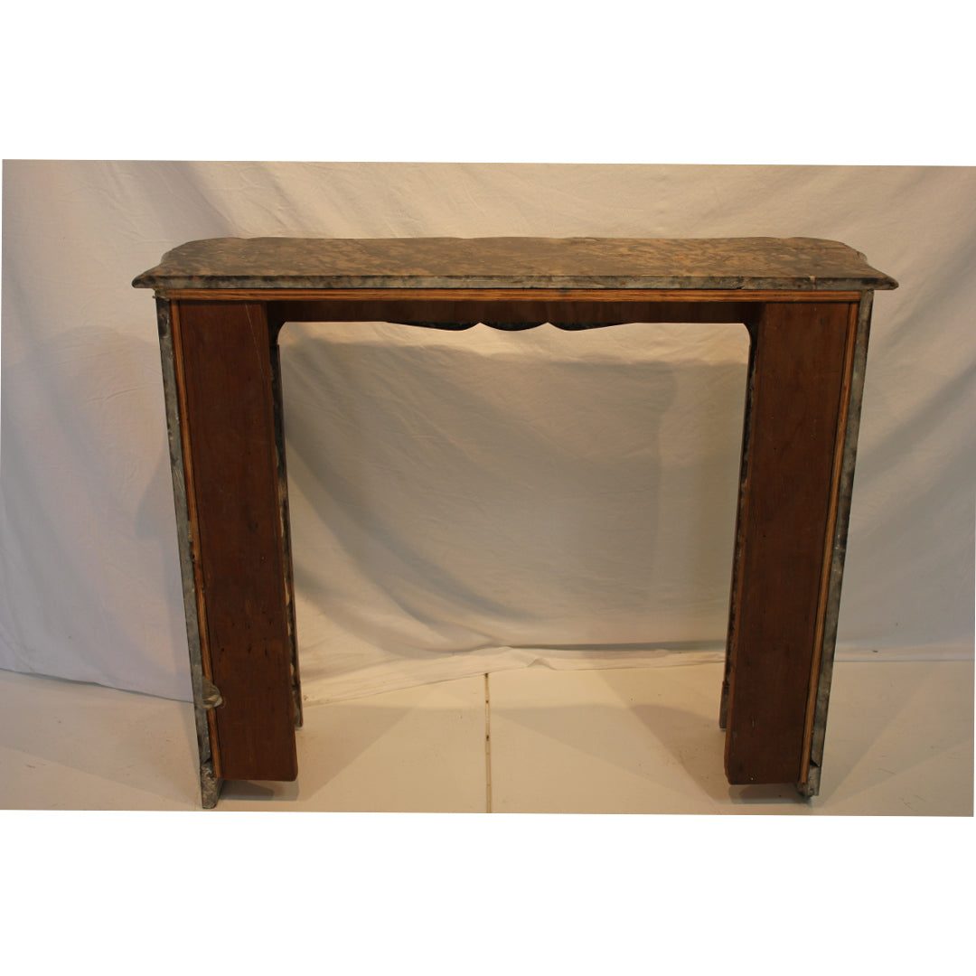 AA6-128: Antique French Louis XV Marble Mantel Late 18th Century