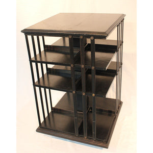 AF3-184: Antique c.1880's Ebonized Revolving Bookcase