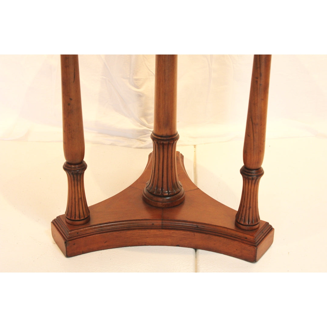 AF1-315: Vintage C 1940's Neoclassical Style Pedestal Fruitwood Center Table
