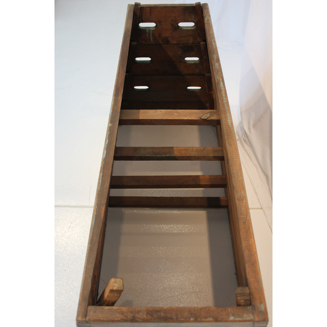CR6-326 - Late 19th Century Leather Top Vaulting Bench