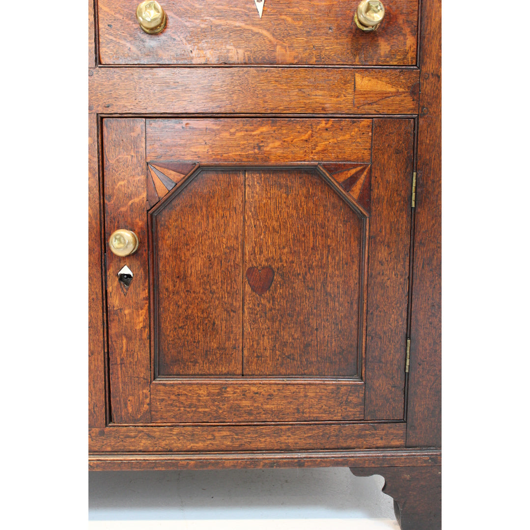 AF3-328: Antique Late 18th Century English Georgian Oak Cupboard