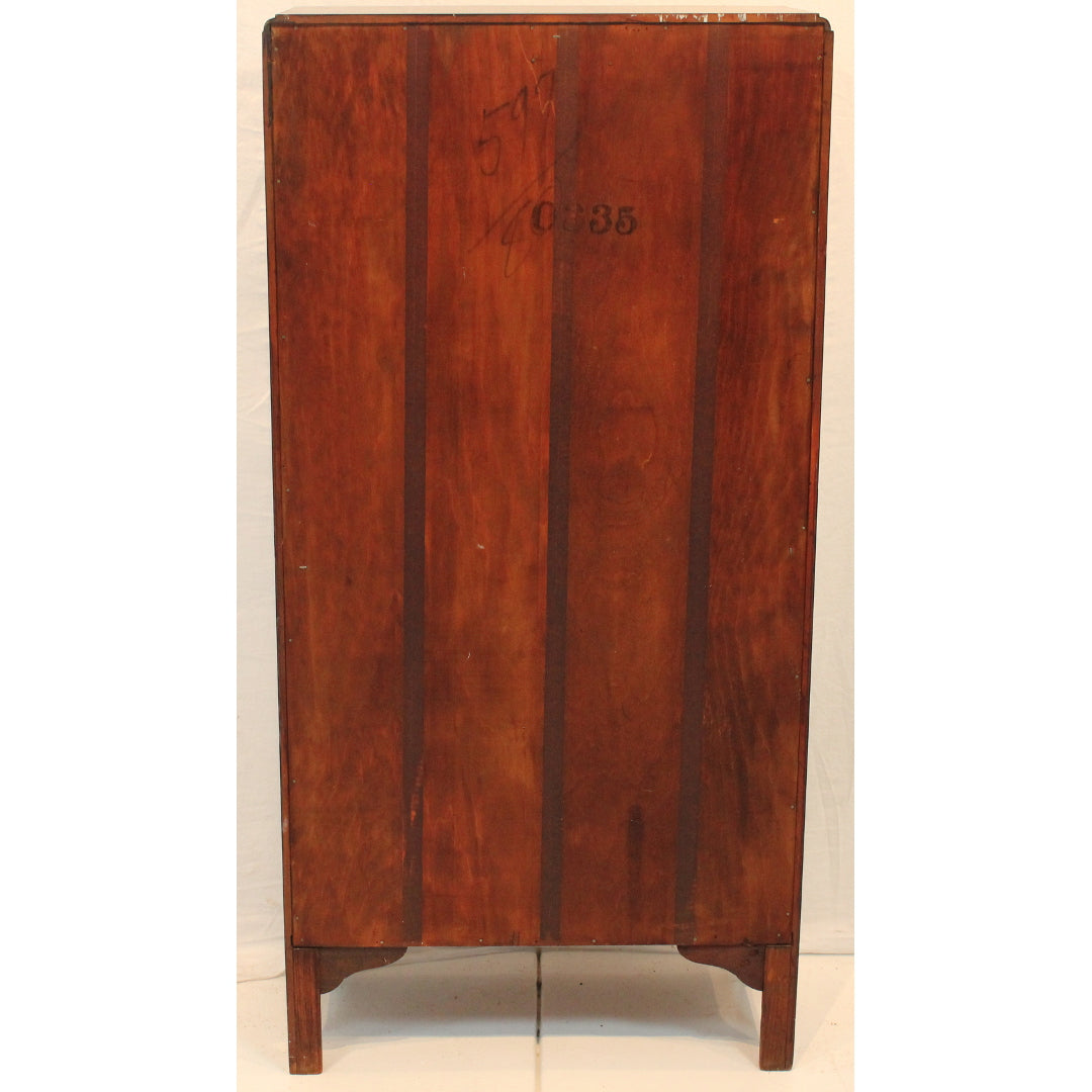 AF3-330: Antique Early 20th Century American Single Door Bookcase w/ Queen Anne Legs