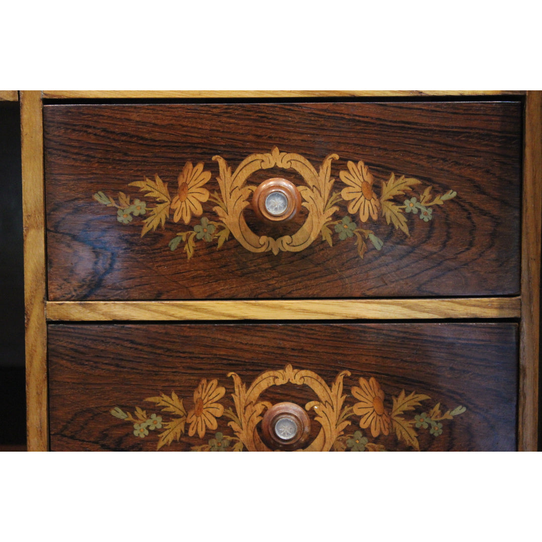 AF5-336: Antique Early 19th Century German Burled Walnut Drop Front Secretaire Abattant w Inlay