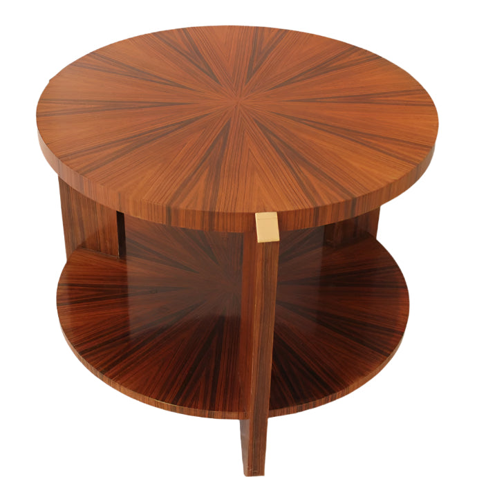 Antique French Art Deco Starburst Side Table | Work of Man