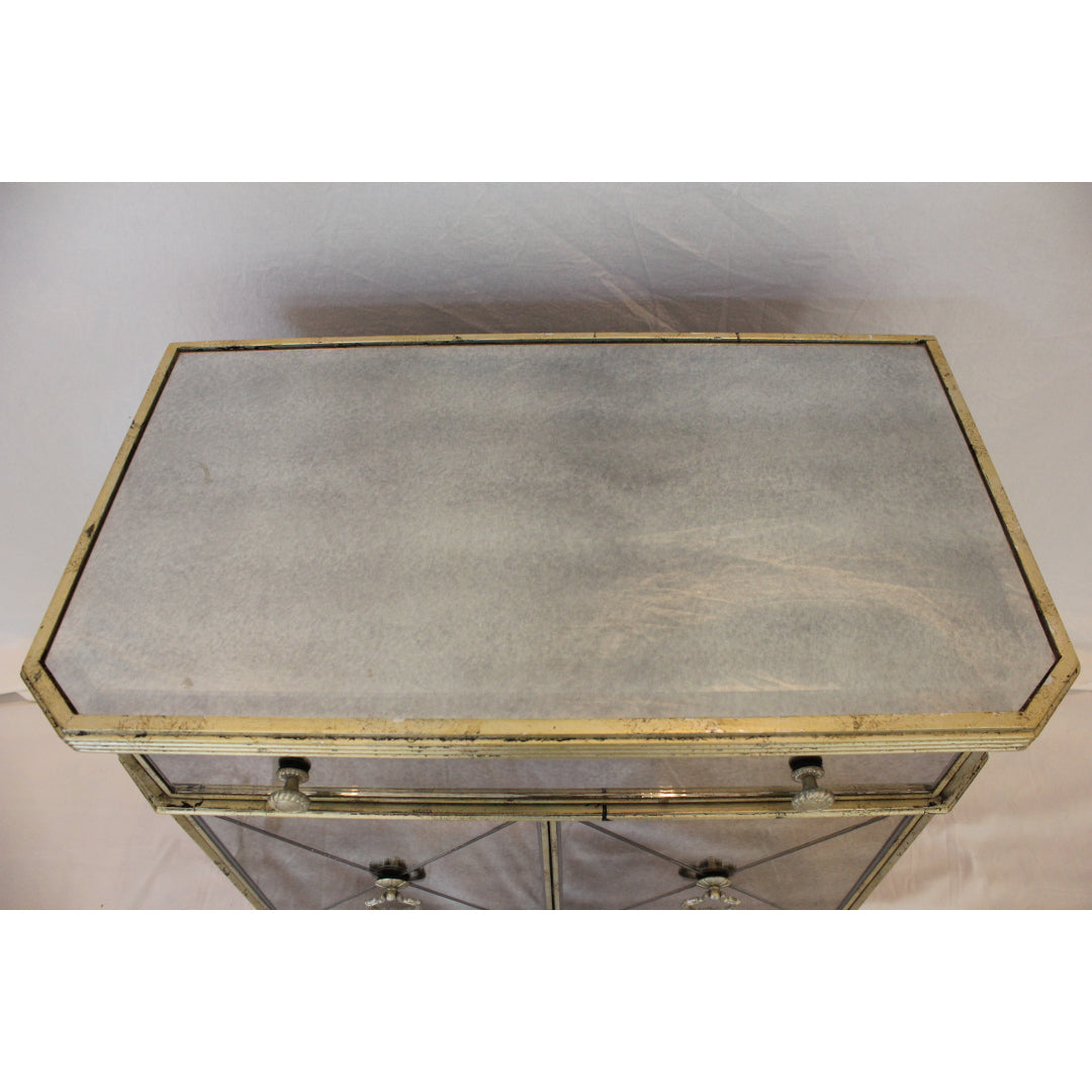 AF3-355: Antique Pair of Early 20th Century American Mirrored Commodes