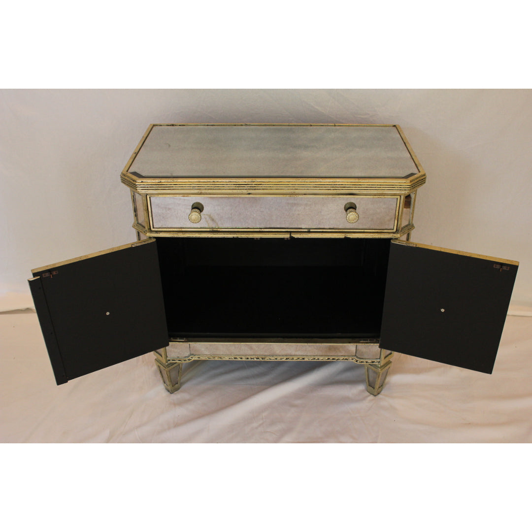 AF3-355: Antique Pair of Early 20th Century American Mirrored Commodes